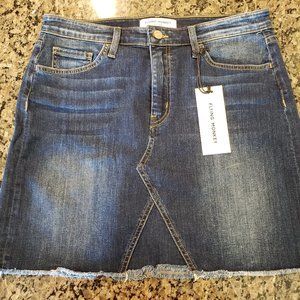 NEW Flying Monkey High Rise raw hem Jean Skirt